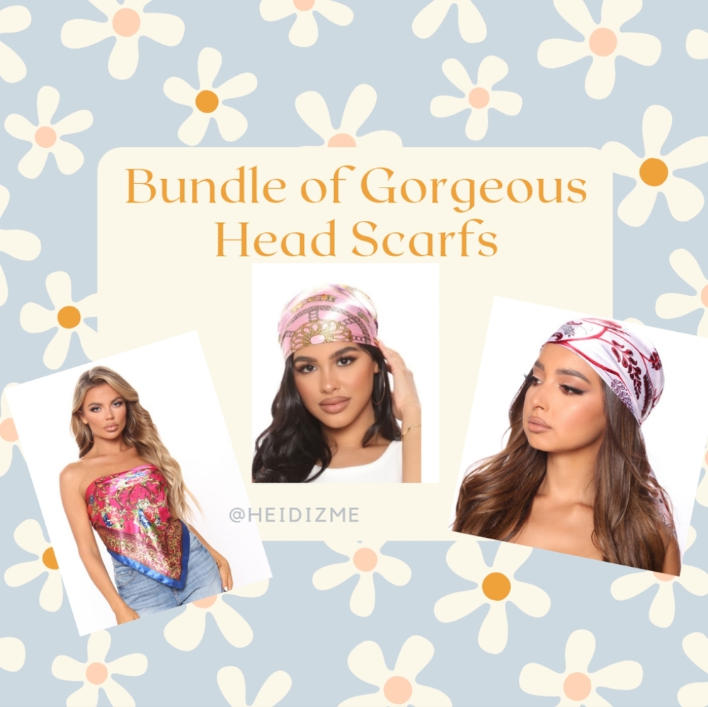 BUNDLE "B" Set Of 3 Gorgeous Head Scarfs